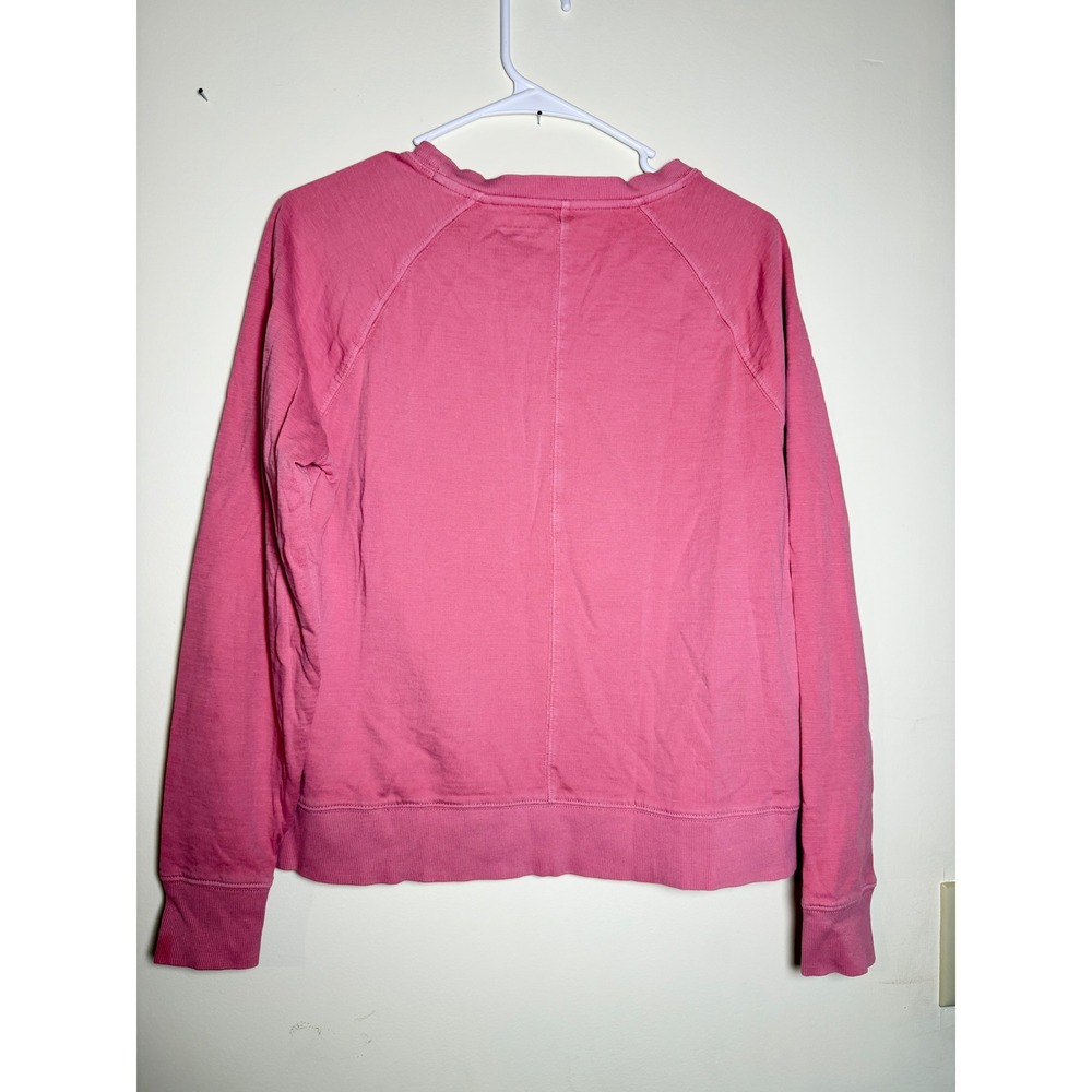 Athleta Womens Pink Raglan Sleeve Crewneck Sweatshirt Size S Activewear Pullover